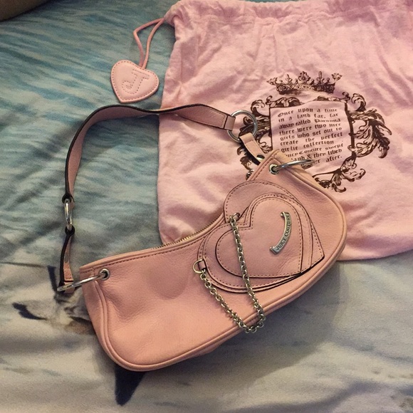 Juicy Couture Handbags - Pink Juicy Couture Leather Purse with Mirror